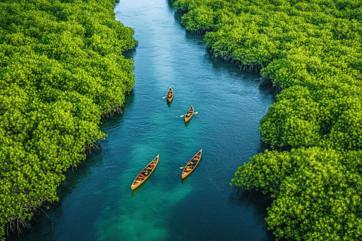 Este rincón del Caribe evoca a Venecia… pero con canoas en manglares tropicales